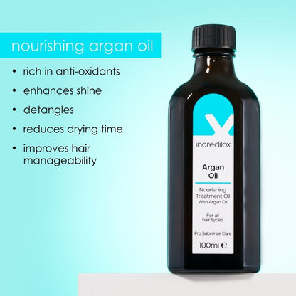 Incredilox Hair & Scalp Rosemary Oil 100ml & Nourishing Argan Treatment Oil 100ml Twin