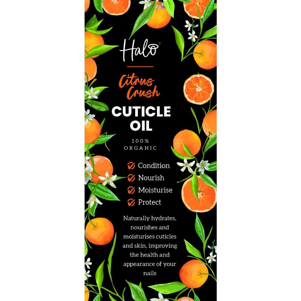 Halo Citrus Crush Cuticle Oil with Jojoba Oil for Dry Cuticles 15ml