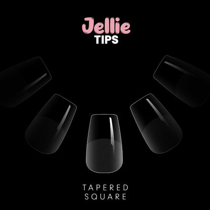 Halo Jellie Tips Soft Gel Tapered Square Nail Tips x120 Sizes 0-1