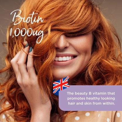 Healthspan Biotin 1,000µg Hair & Skin Support 6 Month Supply