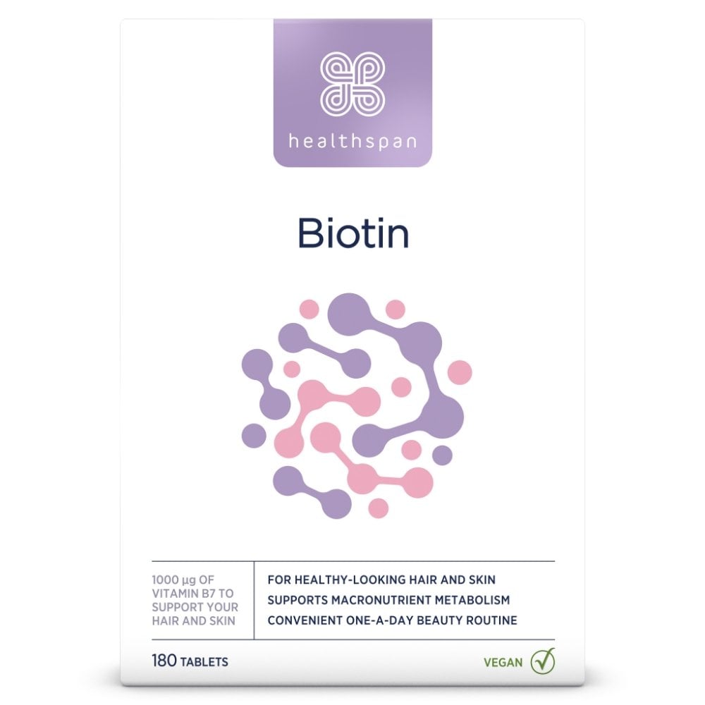 Healthspan Biotin 1,000µg Hair & Skin Support 6 Month Supply