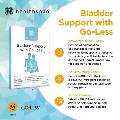 Healthspan Bladder Support with 300mg Go-Less 60 Capsules