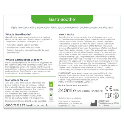 Healthspan GastriSoothe Triple Action Heartburn Relief 24 Sachets