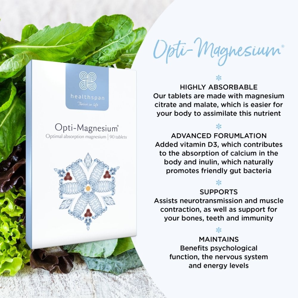 Healthspan Highly Absorbable Opti-Magnesium 90 Tablets