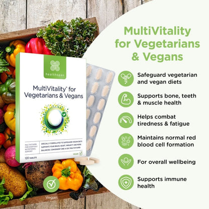 Healthspan MultiVitality Vegetarian & Vegan Multivitamin 120 Tablets
