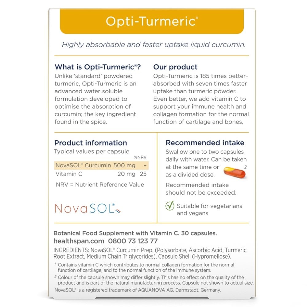 Healthspan Opti-Turmeric 30 Capsules