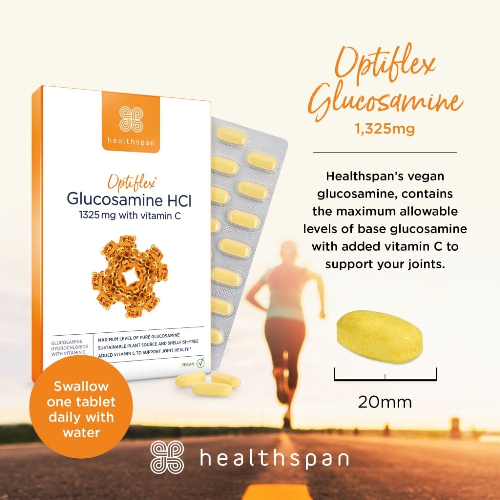 Healthspan Optiflex Glucosamine HCI 1325mg with Vitamin C 120 Tablets