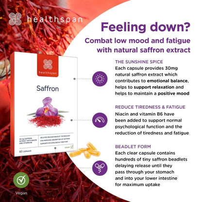 Healthspan Saffron Extract 30mg 60 Capsules