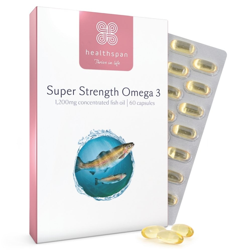 Healthspan Super Strength Omega 3 1200mg 60 Capsules