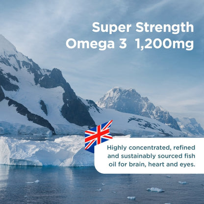 Healthspan Super Strength Omega 3 1200mg 60 Capsules