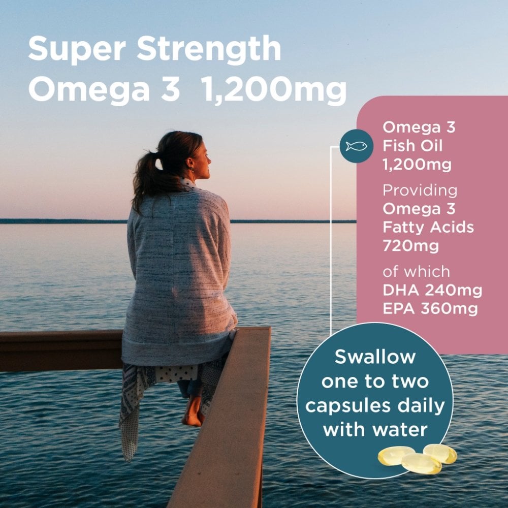 Healthspan Super Strength Omega 3 1200mg 60 Capsules