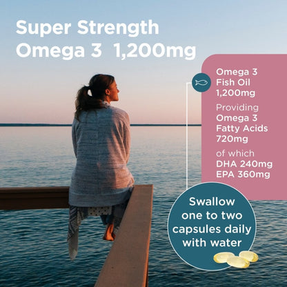 Healthspan Super Strength Omega 3 1200mg 60 Capsules