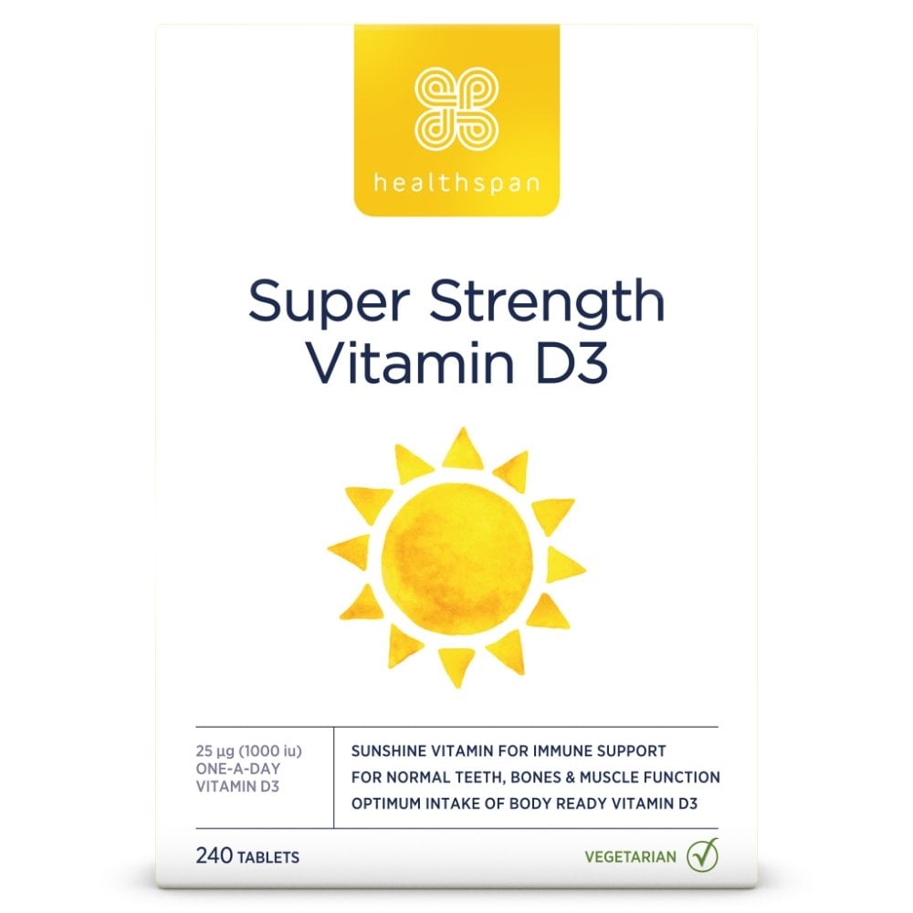 Healthspan Super Strength Vitamin D3 1,000iµ 240 Tablets
