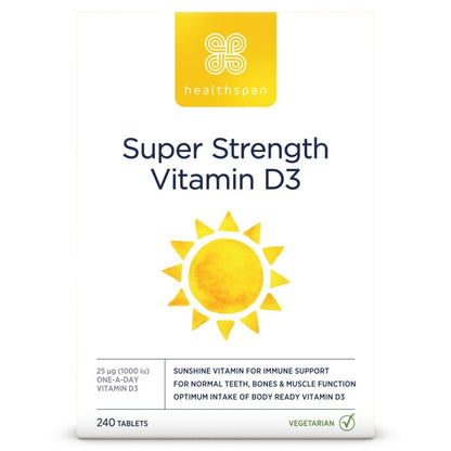 Healthspan Super Strength Vitamin D3 1,000iµ 240 Tablets