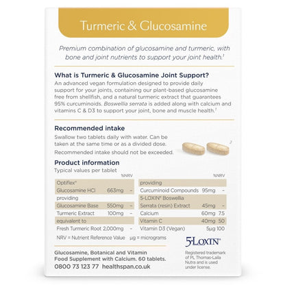 Healthspan Turmeric & Glucosamine Joint Support 60 Tablets