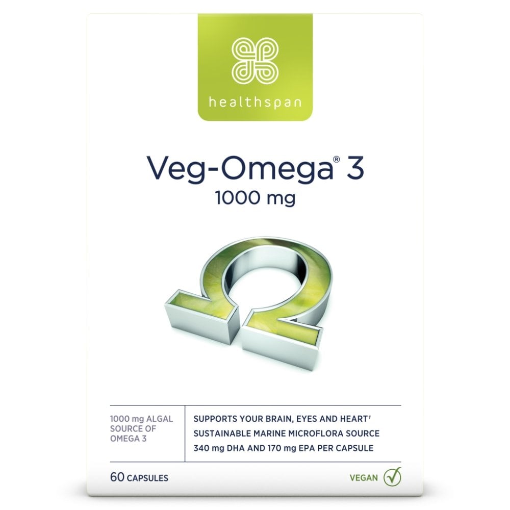 Healthspan Veg-Omega 3 1000mg 60 Capsules