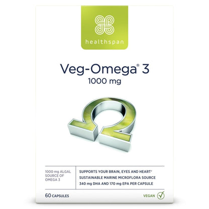 Healthspan Veg-Omega 3 1000mg 60 Capsules