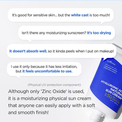 Isntree Hyaluronic Acid Natural Sun Cream PA++++ SPF50+ 50ml