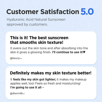 Isntree Hyaluronic Acid Natural Sun Cream PA++++ SPF50+ 50ml