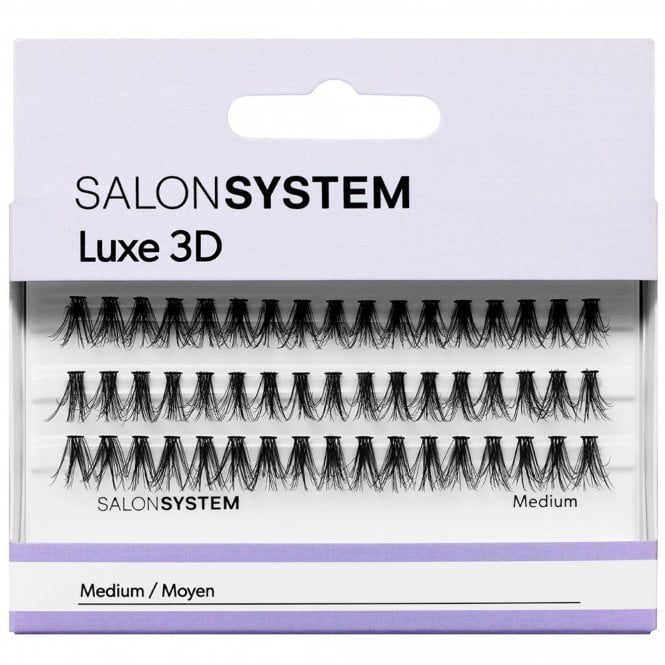 Salon System Individual 3D Luxe Lashes Black Medium