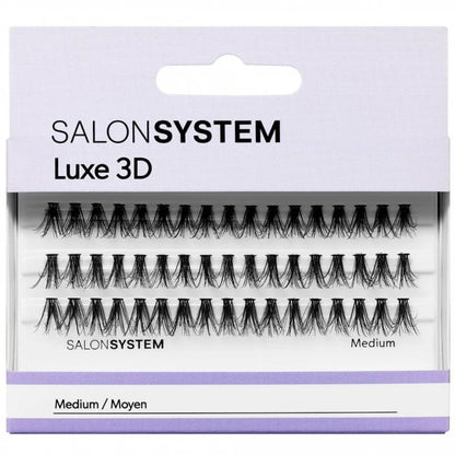 Salon System Individual 3D Luxe Lashes Black Medium