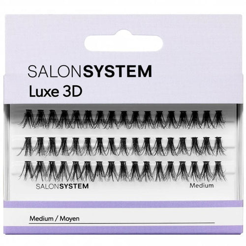 Salon System Individual 3D Luxe Lashes Black Medium