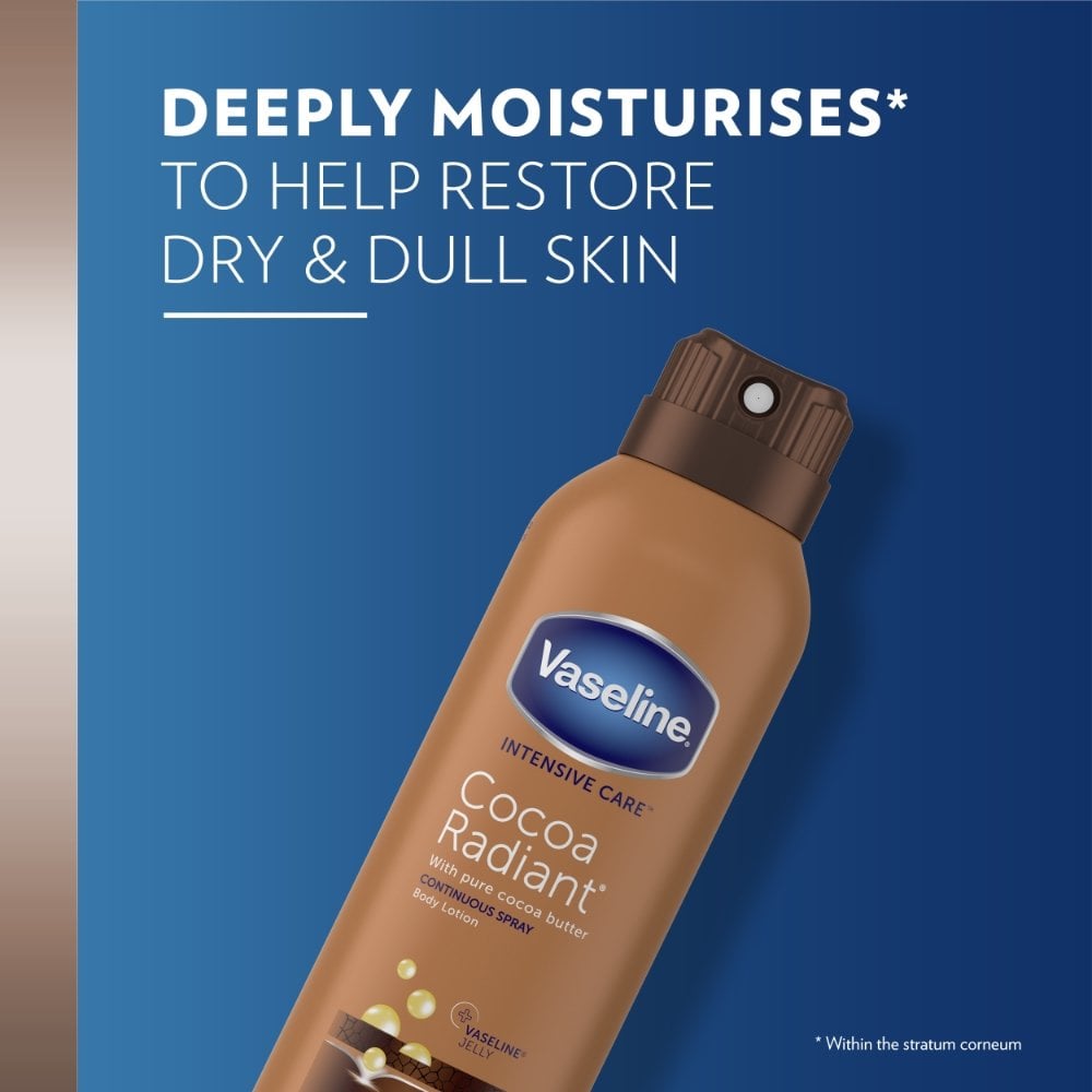Vaseline Intensive Care Cocoa Radiant Continuous Spray Body Lotion 190ml