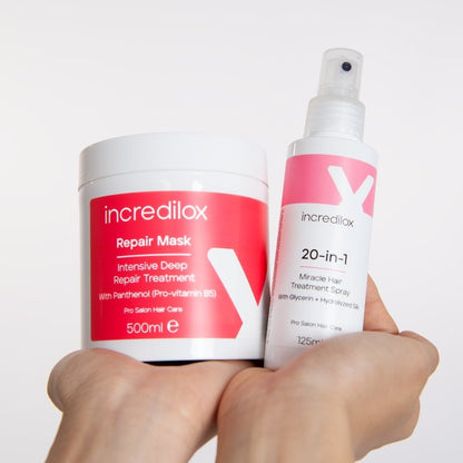 Incredilox Intensive Deep Repair Treatment Mask 500ml & 20-In-1 Treatment Spray 125ml Duo