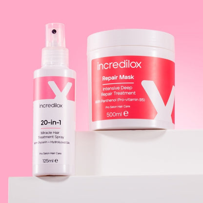 Incredilox Intensive Deep Repair Treatment Mask 500ml & 20-In-1 Treatment Spray 125ml Duo