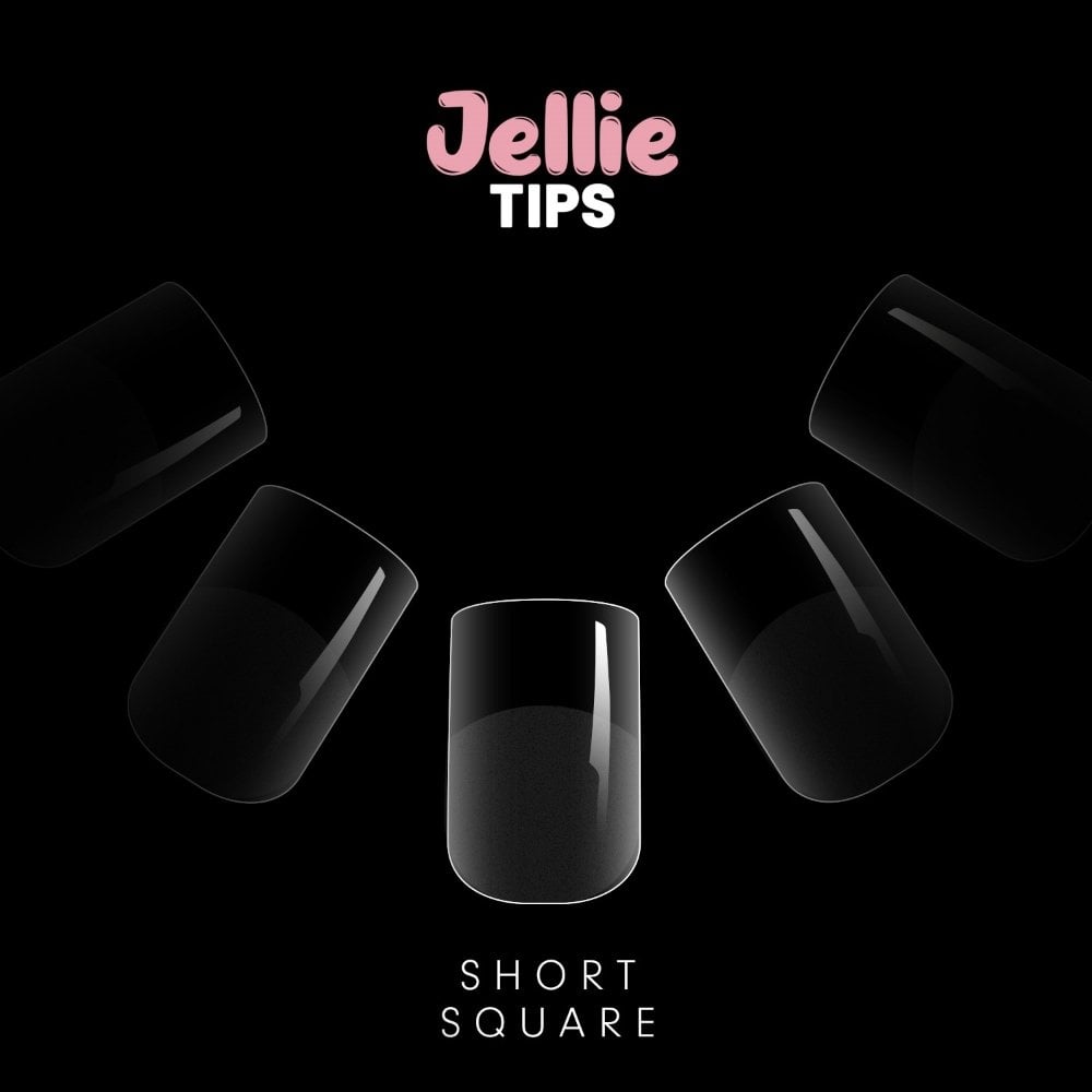 Halo Jellie Tips Soft Gel Short Square Nail Tips x120 Sizes 0-11