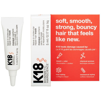 K18 Biomimetic Hairscience Leave-In Molecular Repair Hair Mask 5ml