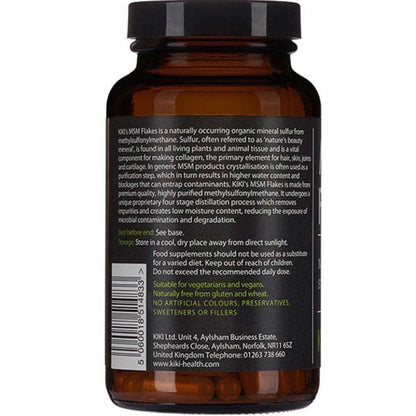 Kiki Health Natural Sulphur MSM Flakes 100 Vegicaps