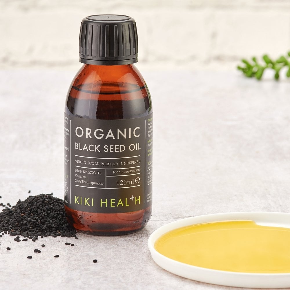 Kiki Health Organic Cold Pressed Virgin Black Seed Oil with 2.4% Thymoquinone 125ml