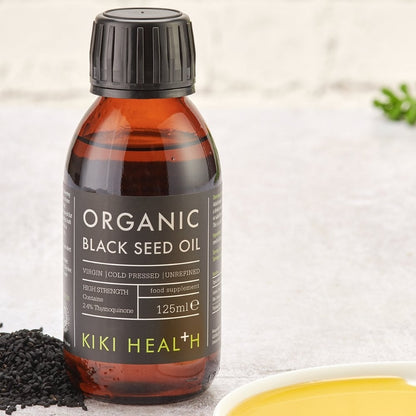 Kiki Health Organic Cold Pressed Virgin Black Seed Oil with 2.4% Thymoquinone 125ml