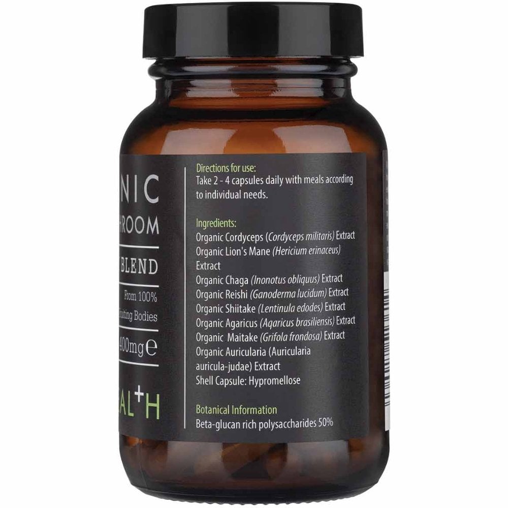 Kiki Health Organic Multi-Mushroom 8 Extract Blend 60 Vegicaps