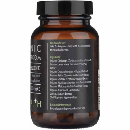 Kiki Health Organic Multi-Mushroom 8 Extract Blend 60 Vegicaps