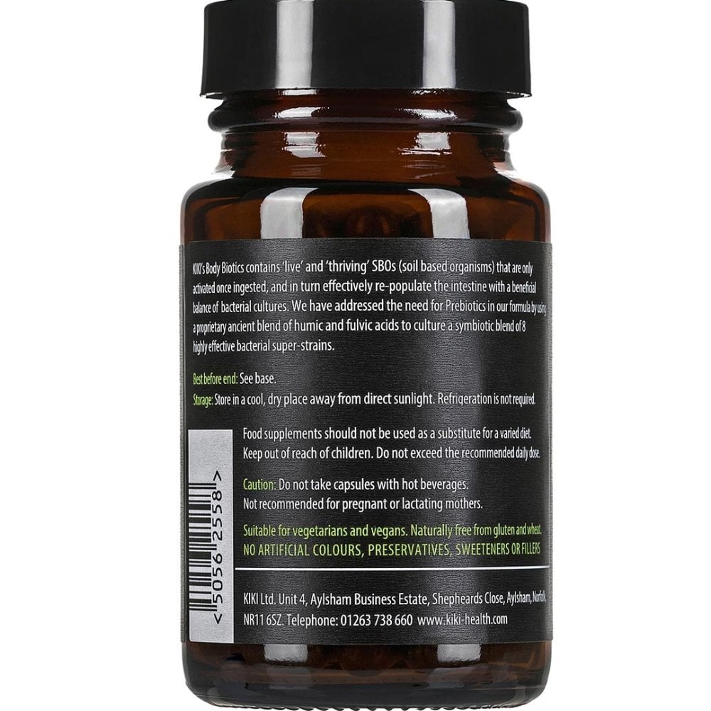Kiki Health SBO Bacterial Cultures Vegan Body Biotics 400mg 60 Vegicaps