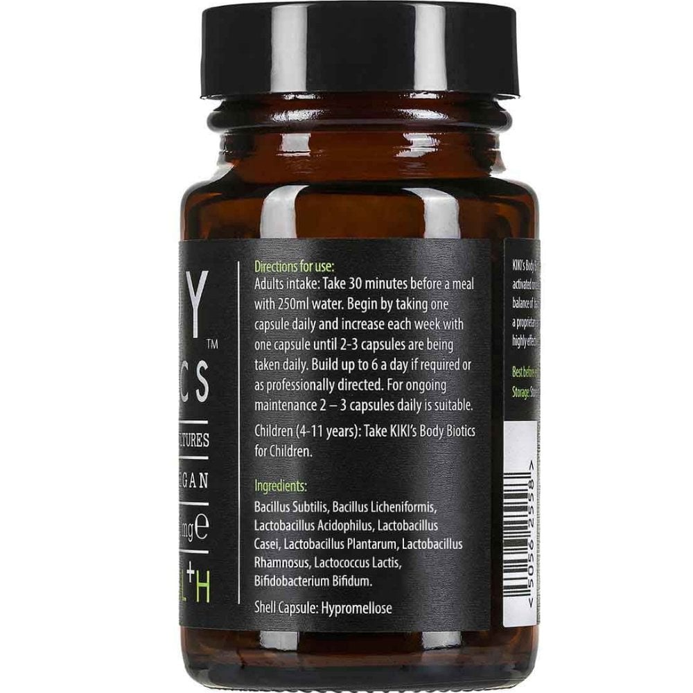 Kiki Health SBO Bacterial Cultures Vegan Body Biotics 400mg 60 Vegicaps