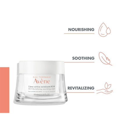 Avene Les Essentiels Rich Revitalising Nourishing Cream Moisturiser 50ml