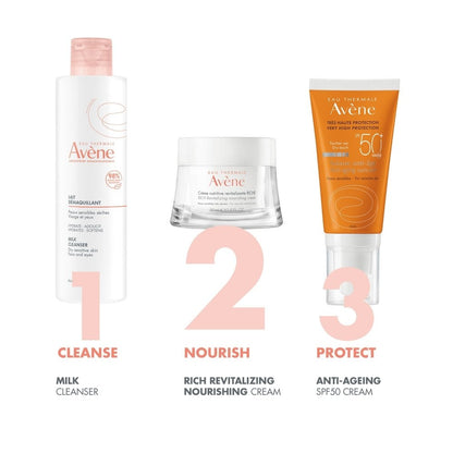 Avene Les Essentiels Rich Revitalising Nourishing Cream Moisturiser 50ml