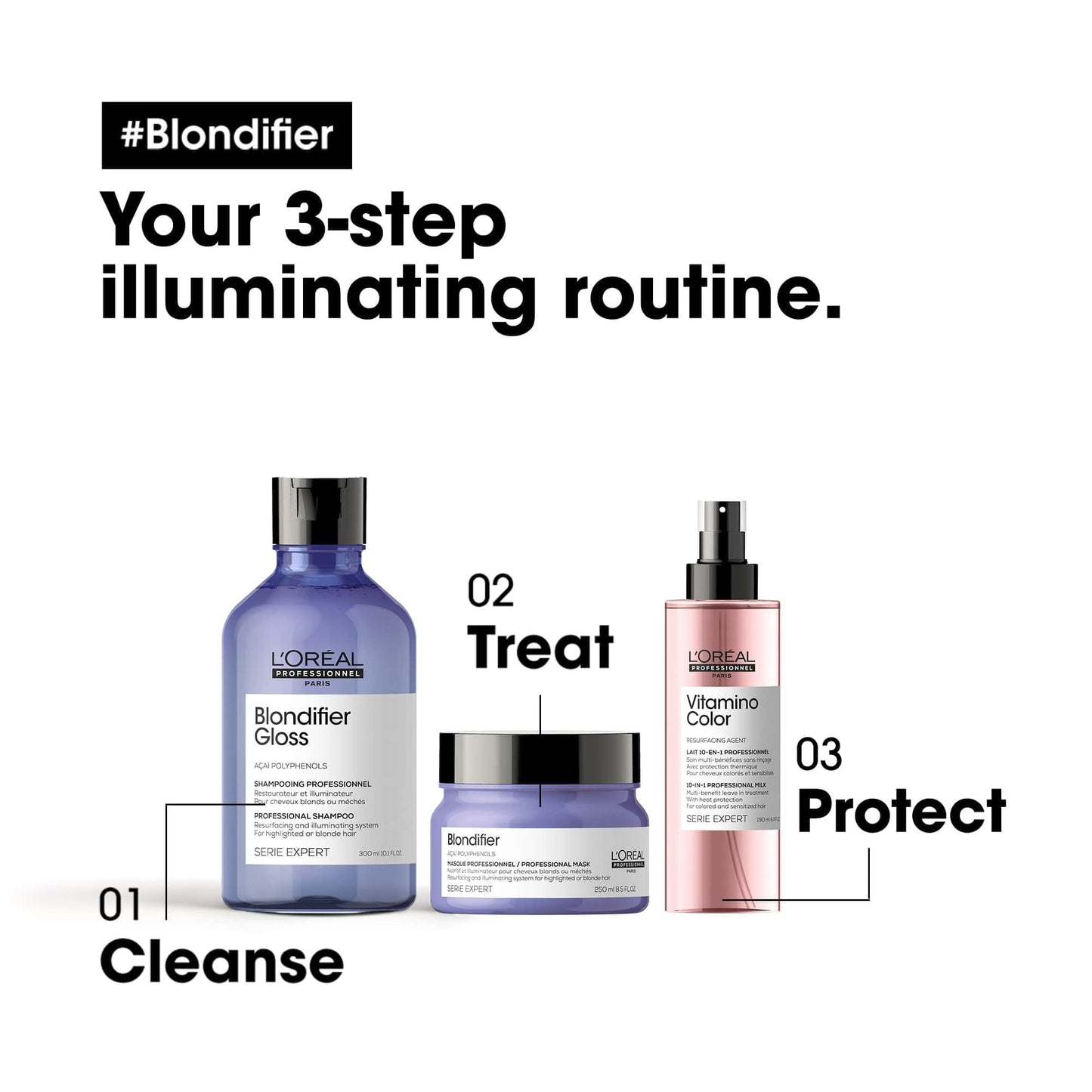 L'Oreal Professionnel Serie Expert Blondifier Gloss Resurfacing + Illuminating Shampoo 300ml