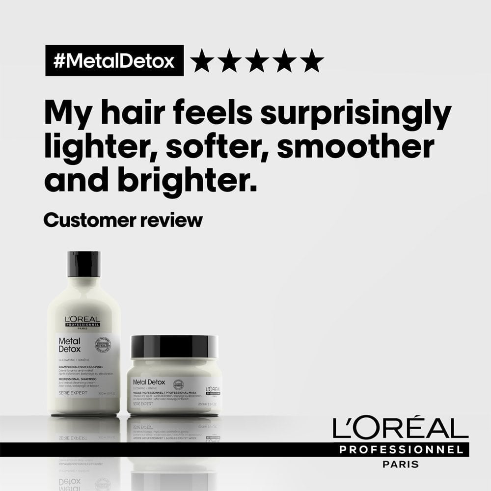 L'Oreal Professionnel Serie Expert Metal Detox Anti-Metal Cleansing Cream Shampoo 1500ml & Mask 500ml Twin