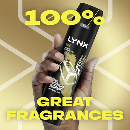 Lynx XXL Gold 48h Oudwood & Fresh Vanilla Deodorant Body Spray 250ml