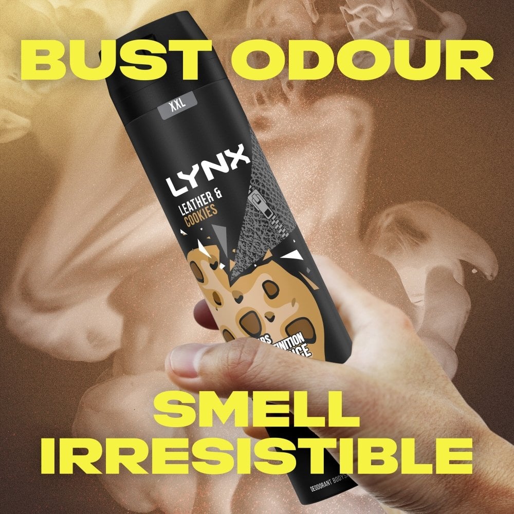 Lynx XXL 48h Leather & Cookies Deodorant Body Spray 250ml