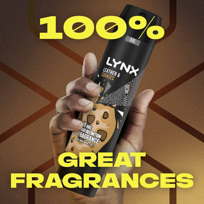 Lynx XXL 48h Leather & Cookies Deodorant Body Spray 250ml