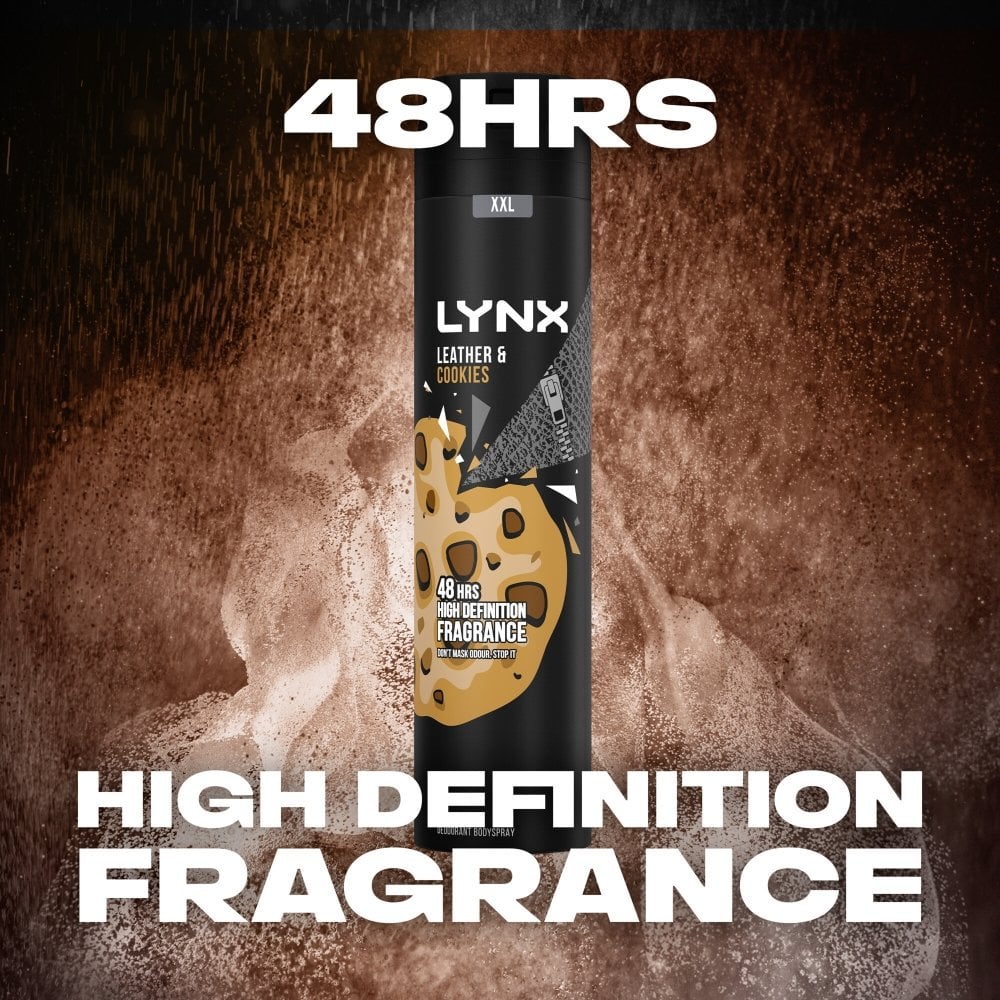 Lynx XXL 48h Leather & Cookies Deodorant Body Spray 250ml