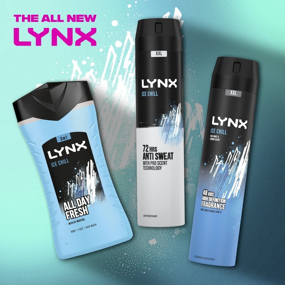 Lynx XXL Ice Chill 48h Iced Mint & Lemon Deodorant Body Spray 250ml