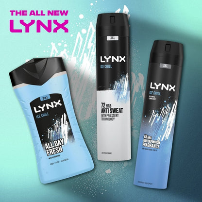 Lynx XXL Ice Chill 48h Iced Mint & Lemon Deodorant Body Spray 250ml