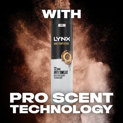 Lynx XXL Dark Temptation 72h Dark Chocolate Anti-Perspirant Deodorant Spray 250ml