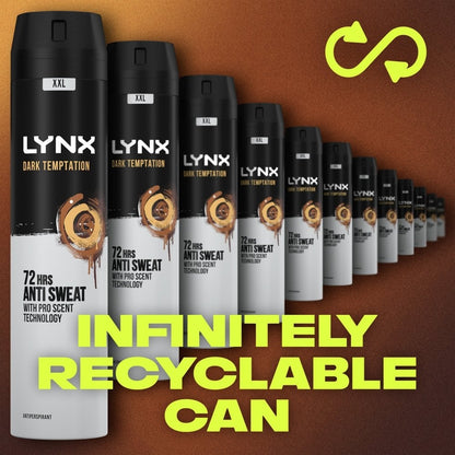 Lynx XXL Dark Temptation 72h Dark Chocolate Anti-Perspirant Deodorant Spray 250ml